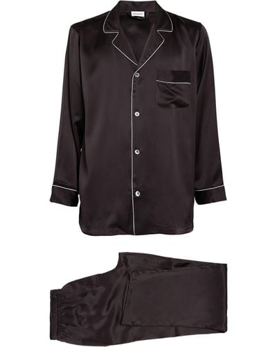 Zimmerli of Switzerland Silk Pajama Set - Black