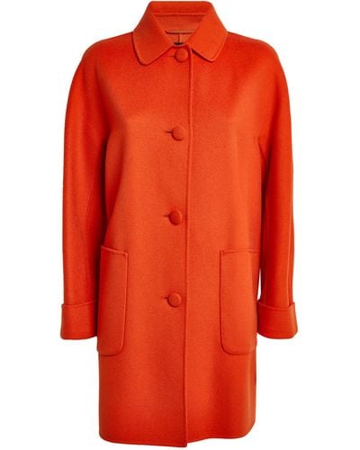 Weekend by Maxmara Wool Double-faced Coat - Red