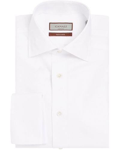 Canali Cotton Textured Shirt - White