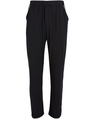 Homebody Contrast-pocket Lounge Trousers - Black
