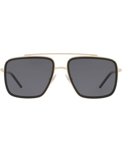 Dolce & Gabbana Square Metal Sunglasses - Grey