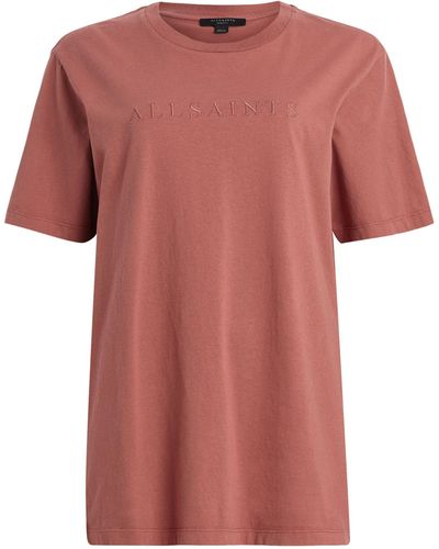 AllSaints Organic Cotton Pippa Boyfriend T-shirt - Pink