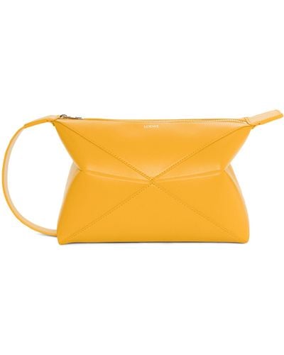 Loewe Puzzle Fold Wash Bag - Yellow