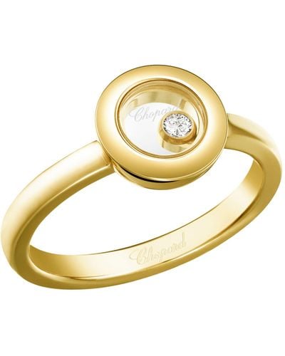 Chopard Yellow Gold Happy Diamonds Icons Ring - Metallic