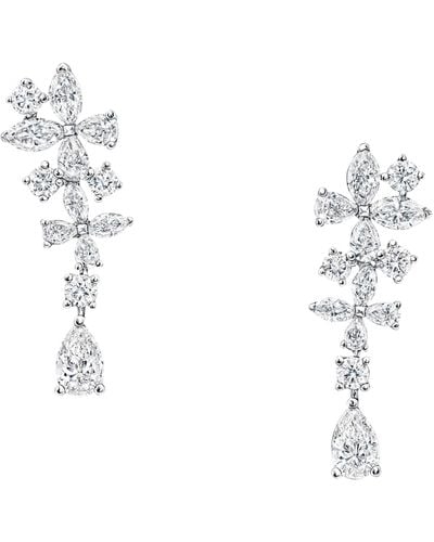 Graff White Gold And Diamond Butterfly Drop Earrings