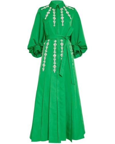 Huishan Zhang Embellished Yara Gown - Green