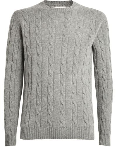 Harrods Cashmere Cable-knit Sweater - Gray