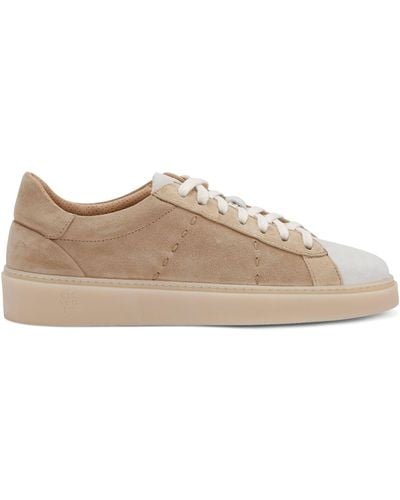 Eleventy Suede Low-top Sneakers - Natural