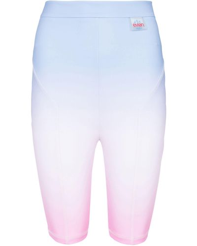 Balmain X Evian Lycra Bermuda Shorts - Blue
