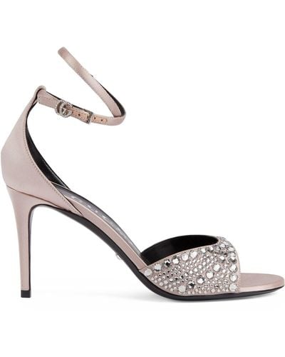 Gucci Crystal-embellished Heeled Sandals 85 - White