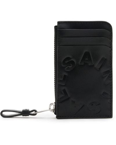 AllSaints Leather Tierra Isamu Card Holder - Black