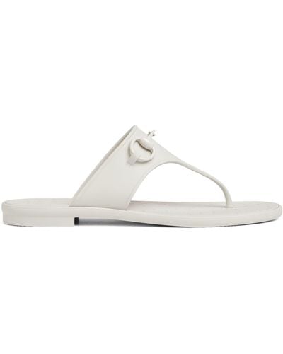 Gucci Horsebit Sandals - White
