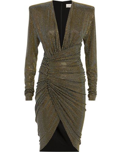 Alexandre Vauthier Embellished Metallic Mini Dress