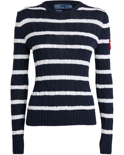 Polo Ralph Lauren Cotton Anchor-embroidered Sweater - Blue