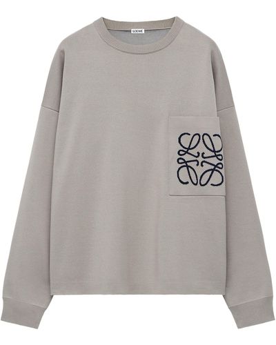 Loewe Anagram Pocket Sweater - Grey