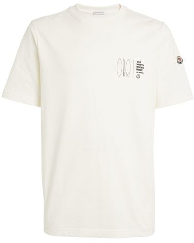 Moncler Cotton Graphic T-shirt - White