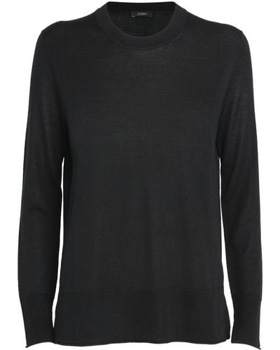 JOSEPH Merino Wool-silk Sweater - Black