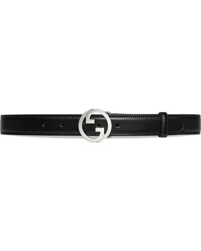 Gucci Leather Interlocking G Belt - Black