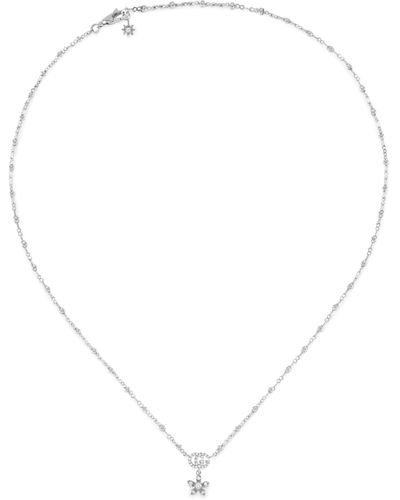 Gucci White Gold And Diamond Flora Necklace