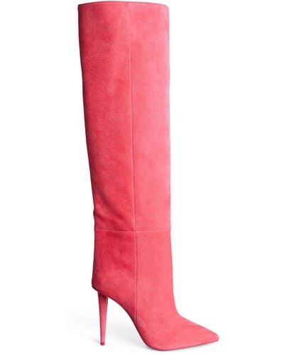 Christian Louboutin Astrilarge Botta Suede Knee-high Boots 100 - Pink