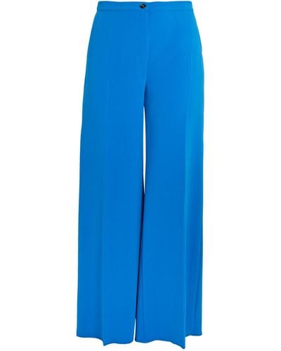 Marina Rinaldi Wide-leg Tailored Trousers - Blue