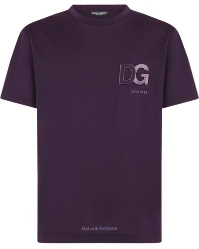 Dolce & Gabbana Logo T-shirt - Purple