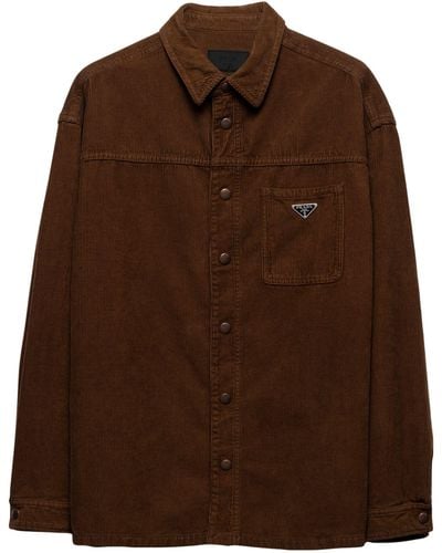 Prada Corduroy Shirt - Brown