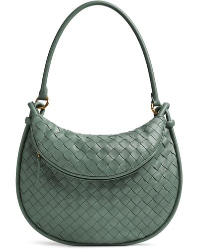 Bottega Veneta Medium Leather Gemelli Shoulder Bag - Green