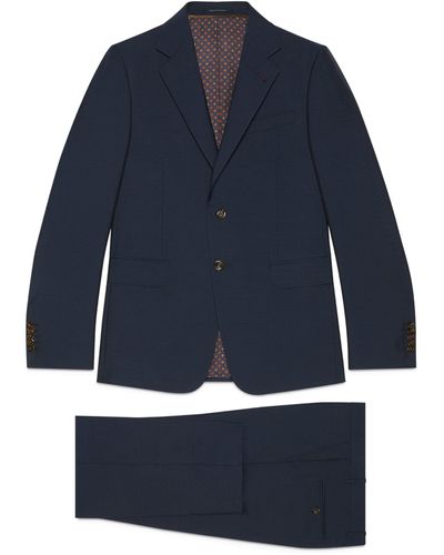 Gucci Wool-blend Two-piece Suit - Blue