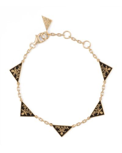 Prada Enamel Triangle Bracelet - Metallic