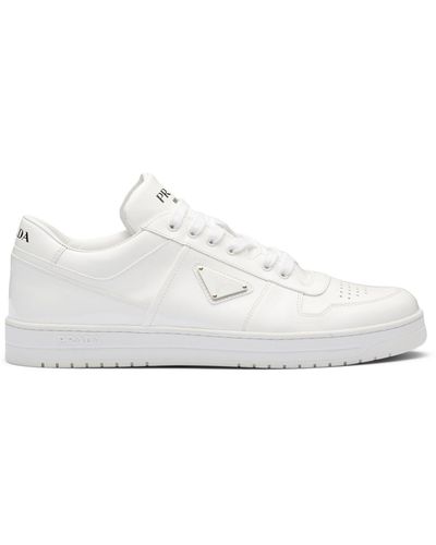 Prada Leather Downtown Trainers - White