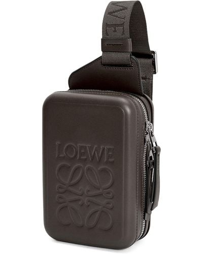 Loewe Leather Molded Sling Cross-body Bag - Brown