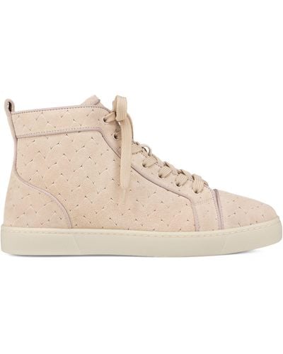 Christian Louboutin Louis Orlato Suede Braided Sneakers - Natural