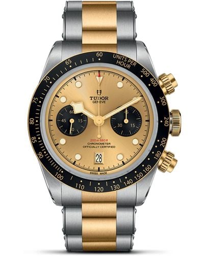 Tudor Black Bay Chrono Stainless Steel And Yellow Gold Watch 41mm - Metallic
