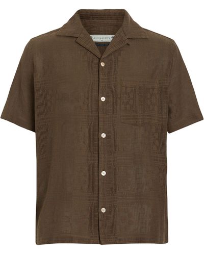 AllSaints Lace Caleta Shirt - Brown