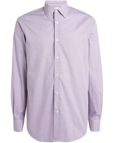 Paul Smith Cotton Check Shirt - Purple