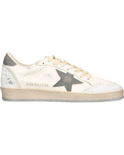 Golden Goose Leather Ball Star Trainers - Natural