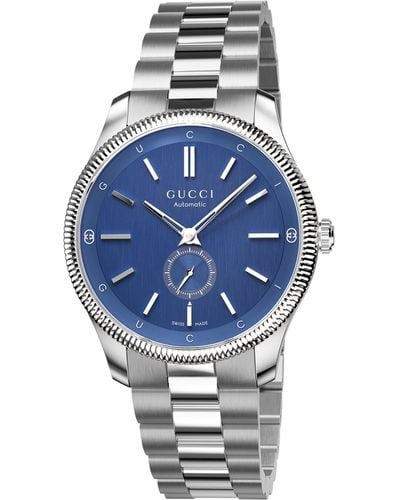Gucci Steel G-timeless Watch 40mm - Blue
