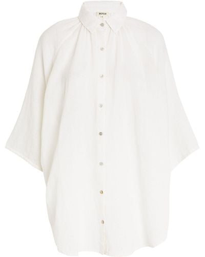 BOTEH Cotton-linen La Ponche Shirt - White
