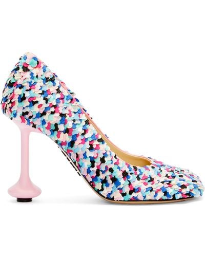 Loewe Confetti-embroidered Toy Court Shoes 90 - Blue