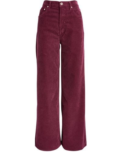 Citizens of Humanity Corduroy Paloma Wide-leg Pants - Red