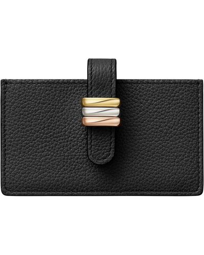 Cartier Calf Leather Trinity Card Holder - Black