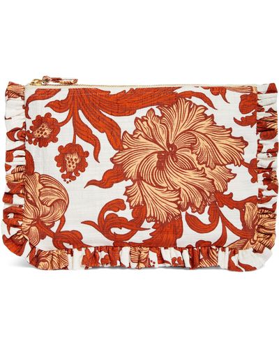 La DoubleJ Floral Hand Pochette Bag - Red