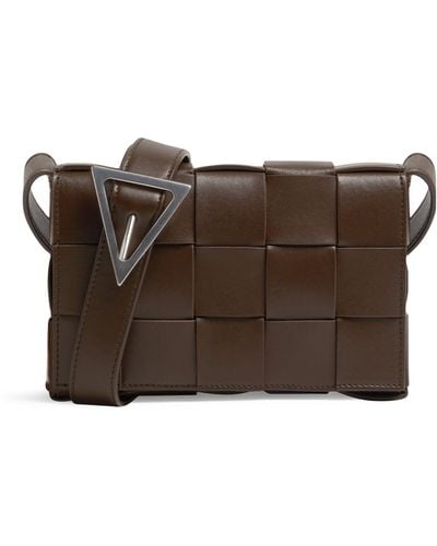 Bottega Veneta Small Leather Cassette Cross-body Bag - Brown