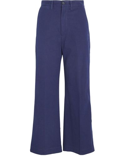 Polo Ralph Lauren Wide-leg Tailored Trousers - Blue