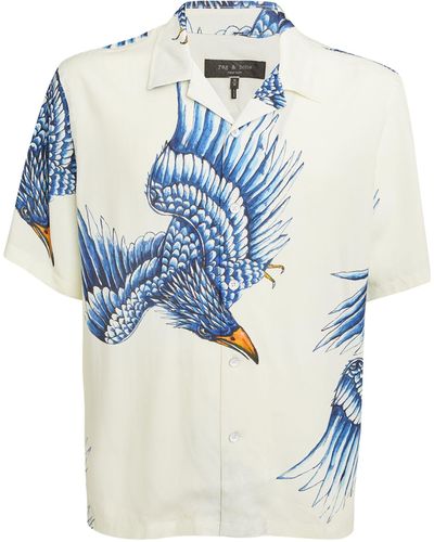 Rag & Bone Eagle Print Avery Shirt - Blue