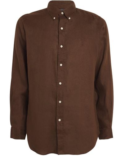 Polo Ralph Lauren Linen Custom-fit Shirt - Brown