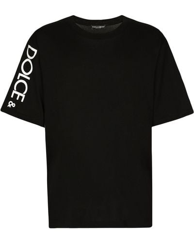 Dolce & Gabbana Logo Print T-shirt - Black