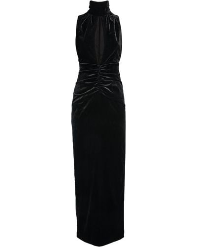 Alessandra Rich Velvet Sleeveless Maxi Dress - Black