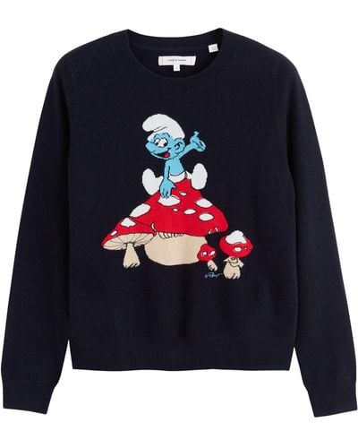 Chinti & Parker X The Smurfs Wool-cashmere Sweater - Blue